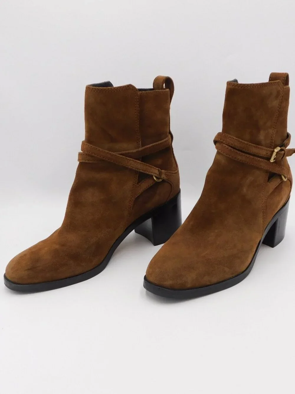rag & bone Brown Suede Hazel Buckle Ankle Booties | 90s Y2K | VGUC | 36.5 / 6.5 - Picture 12 of 12